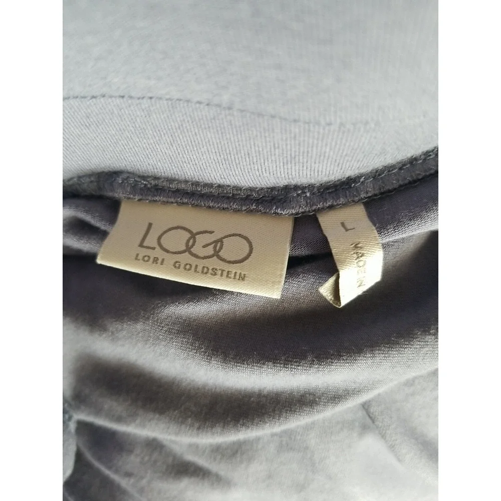 LOGO‎ Lori Goldstein Women's Color Block Knit Maxi Length Elastic Waist Skirt L